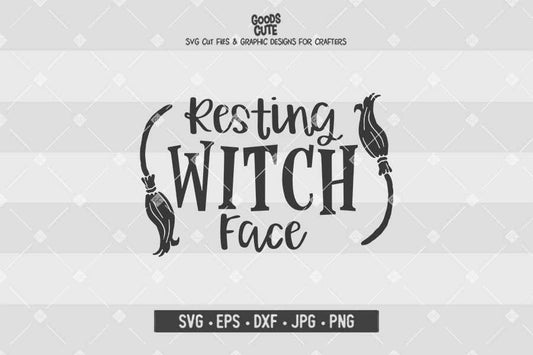 Resting Witch Face • Halloween • Cut File in SVG EPS DXF JPG PNG